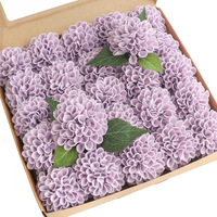 Meilleures ventes : Fleurs artificielles Dahlia à bulles, Pompons à bulles, Tiges de chrysanthèmes pour DIY Mariage et Saint-Valentin