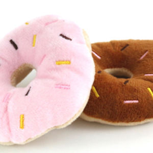 <b>Donut</b> Shaped 11x11 CM Chew-resistant Soft and Durable Plush Fabric Interactive Pet Chew Toys for Indoor/Outdoor Use - Product Image 3