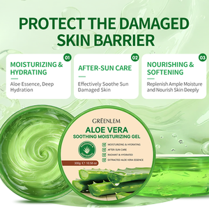 Gel de <span class=keywords><strong>Aloe</strong></span> <span class=keywords><strong>Vera</strong></span> Calmante Antiarrugas y Aclarante 99% Puro y <span class=keywords><strong>Natural</strong></span> de Marca Blanca <span class=keywords><strong>para</strong></span> <span class=keywords><strong>Piel</strong></span> Seca del Rostro - Product Image 4