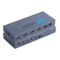 Commutateur HDMI 1.4 en métal version améliorée Hardrock, multiviewer sans coupure 4x1, prend en charge la séparation audio 4K, fabriqué en Chine