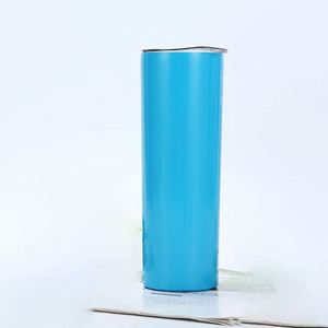 Gobelet isotherme droit 600 ml en acier inoxydable avec couvercle, motif paillettes arc-en-ciel, 20 oz, idéal comme cadeau - Product Image 1