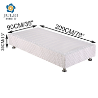 Sommier de lit de taille personnalisable en tube d'acier et contreplaqué, design moderne et simple, capacité de charge de 400 kg, revêtement thermolaqué