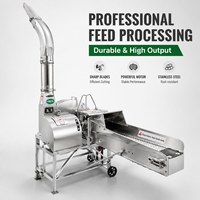 Machine à hacher la paille avec lames résistantes à l'usure, capacité de 4500 kg/h, convoyeur automatique, hacheuse de fourrage