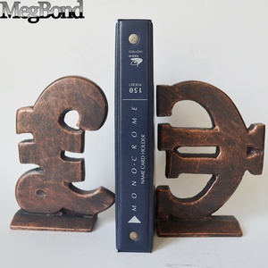 Sujetalibros decorativos antiguos de estilo europeo, marcapáginas de <span class=keywords><strong>Euro</strong></span> y libra esterlina de hierro fundido pesado para decoración del hogar - Product Image 3