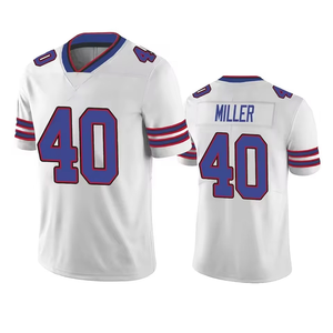 Fabrieksdirecte levering American Football shirt heren koninklijkblauw polyester ademend sportkleding zomeruniform - Product Image 4