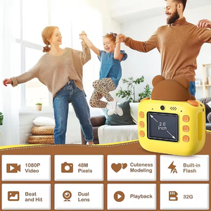 Appareil photo instantané miniature K27 pour enfants, écran de 2 pouces, 4 filtres, prise de vue en continu, double objectif, Full HD, meilleur cadeau de Noël - Product Image 4