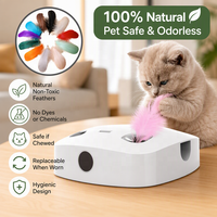 Mainan Kucing Anti Gores Aman Tahan Lama Tidak Beracun Langsung dari Pabrik untuk Anak Kucing, Mainan Interaktif Aman untuk Hewan Peliharaan, Desain Otomatis 7 Lubang