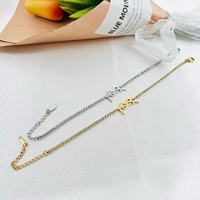 Bracelet pour femme en acier inoxydable avec charme en forme de lettre yl rétro en or, bijoux de marque avec logo, entièrement serti de diamants
