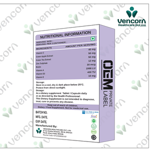 ผลิตภัณฑ์เสริมอาหารบำรุงผิวต้านอนุมูลอิสระแบบเม็ดฉลากขาว รับผลิตแบบ OEM ODM ฉลากส่วนตัว ผลิตเม็ดสำหรับผู้ใหญ่ จำหน่ายแบบขายส่ง - Product Image 5