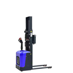 Empilhador De Fábrica Chinesa Guindaste Empilhador Hidráulico Manual Mini Elevador Empilhador Elétrico Uso Do Armazém Estreito 1ton - Product Image 2