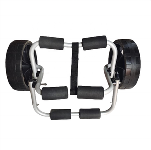 100lbs पोर्टेबल kekeker परिवहन ट्रॉली के साथ फ्लैट फ्री व्हील पु/रबर चक्र के साथ कनायक परिवहन ट्रॉली - Product Image 2