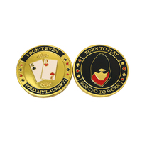 Usine personnalisé luxe métal 40mm jetons gravure Poker puce carte garde pièces avec protecteur pour élégant jeu de divertissement