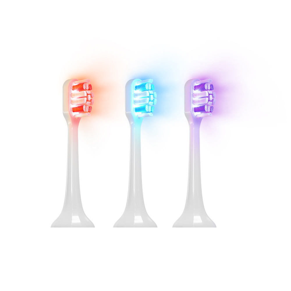 Профессиональная звуковая Сменная головка для зубной щетки с 8 светодиодными лампами