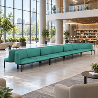 Canapé modulaire double face moderne avec revêtement en tissu pour bureau, salon, espace public, zone de réception