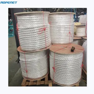 Industry Grade Anti-aging Polyester 3-Strand Twist Rope For Anchor Mooring Fender Lines