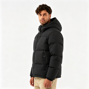 <span class=keywords><strong>Doudoune</strong></span> Homme de Haute Qualité, Manteau d'Hiver en Duvet d'Extérieur avec Capuche Ajustable et Fermeture Éclair Intégrale - Product Image 3