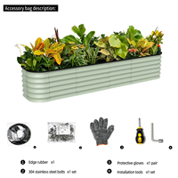 Bac à légumes/fleurs surélevé en métal ovale, galvanisé, durable, écologique, moderne, installation facile, pour l'extérieur, la maison, les légumes et les fleurs