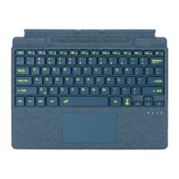 Clavier de projection intelligent sans fil Pro X avec pavé tactile pour Surface Pro 11, taille standard, rétroéclairage 7-RGB, ultra-fin, support pour stylet en plastique
