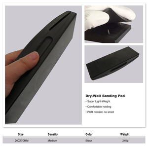 <span class=keywords><strong>Bloc</strong></span> de ponçage à main en mousse PU noire 70*200mm <span class=keywords><strong>Disque</strong></span> de ponçage Tampons de polissage Support de papier de verre pour outils abrasifs Polissage des murs secs - Product Image 5