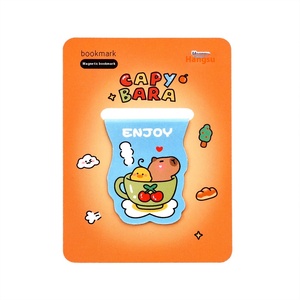 Cute Capybara Shaped Magnetic Bookmark Paper Book Page Clip Stationery with Magnets for Promotional Bookmarks