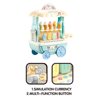 Chariot à crème glacée en gros semblant de jouer Shopping Toys Ice Cream Food Accessoires de cuisine pour enfants