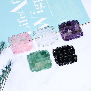 Pierre de jade naturelle Mini masque pour les <span class=keywords><strong>yeux</strong></span> en cristal <span class=keywords><strong>Patch</strong></span> Quartz rose Masque pour les <span class=keywords><strong>yeux</strong></span> en obsidienne noire pour soulager la <span class=keywords><strong>fatigue</strong></span> oculaire Outils de massage - Product Image 2