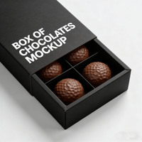 Boîte en papier d'emballage cadeau de luxe avec insert de plateau personnalisé pour chocolat et bonbons