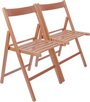 Inweto Articles ménagers écologiques en teck Chaises pliantes en bois de hêtre léger Siège de jardin en bois pour les chaises de patio en plein air