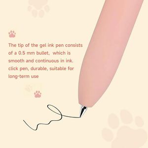 Stylos à encre noire Cat Pens, 4 pièces, 0,5 mm, mignons et kawaii, pointe fine, écriture fluide, série haut de gamme, stylo rétractable queue de chat - Product Image 5