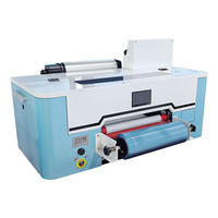 Impresora UV DTF de un solo cabezal Baiyin A3, impresora pequeña para pegatinas de metal con 1 cabezal DX7, utiliza película UV DTF A+B rollo a rollo.