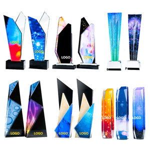 Vente chaude Unique Personnalisé Sublimation Logo Vierge Imprimer Trophées Sport Personnalisé Haute Qualité Premium <span class=keywords><strong>Trophee</strong></span> Award Crystal Trophy - Product Image 2