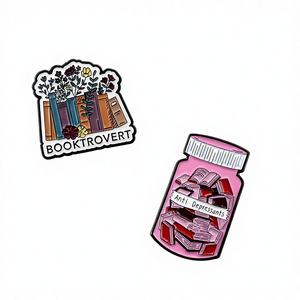 Épingles en alliage de zinc personnalisées en émail doux, design d'animaux d'ange et de lettres d'amour, badges, épingles de revers - Product Image 2