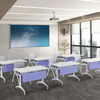 Table de conférence modulable et pliable multifonctionnelle pour bureau et formation (vente en gros)