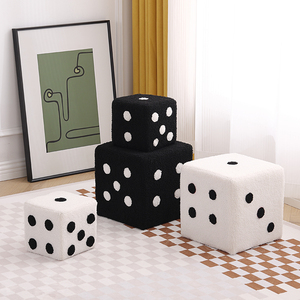 Petit tabouret carré en forme de dé, <span class=keywords><strong>banc</strong></span> <span class=keywords><strong>bas</strong></span> pour changer de chaussures, pour l'entrée de la maison, la salle de séjour et le canapé - Product Image 5