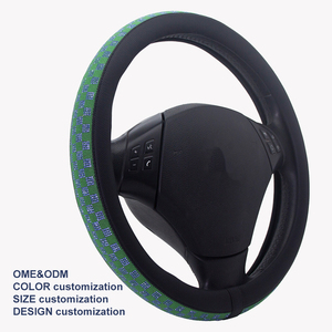 Housse de volant en strass à carreaux, ajustement universel, antidérapante, protection souple, accessoires intérieurs de <span class=keywords><strong>voiture</strong></span> <span class=keywords><strong>pour</strong></span> femmes et hommes - Product Image 1