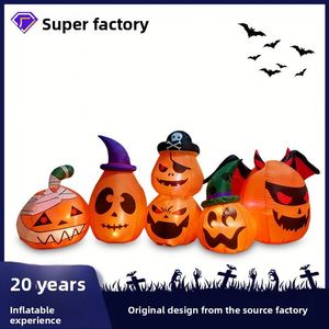 Combo Inflable de Halloween de 2.4m: Momia, Pirata, Murciélago y Calabaza con LED, Decoración de Poliéster para Exteriores, Modelo 23112 - Product Image 5