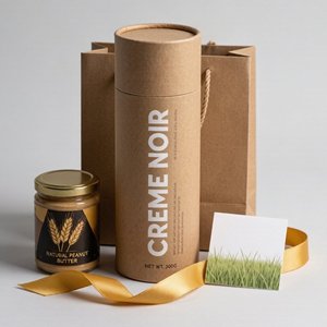Envase de Tubo de Papel Kraft Ecológico, Caja Cilíndrica Personalizada para Alimentos, Salsas, Condimentos y Productos Gourmet, Fábrica Personalizada - Product Image 1