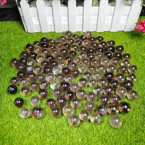 Natural Crystal Wholesale Hand Carved Smoky Quartz Little Sphere Crystal Balls For Home Decoration