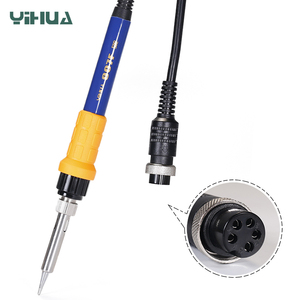 Soldador eléctrico YIHUA 907F de 60W con mango azul, herramientas de reparación W205 - Product Image 2