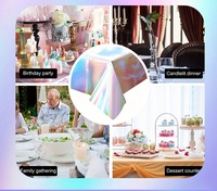 Youlun Décoration de fête arc-en-ciel, nappe jetable en aluminium de 183*137cm pour les anniversaires, les mariages