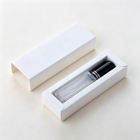 Flacon de parfum en verre de 10 ml, flacon pulvérisateur rechargeable, échantillon de parfum, boîte en papier blanche et noire, boîte pliante, emballage cosmétique