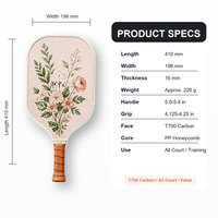 Fabricant OEM ODM de raquettes de pickleball en fibre de carbone T700 avec logo personnalisé, vente en gros, commande en gros, personnalisation prise en charge
