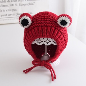 <span class=keywords><strong>Bonnet</strong></span> d'hiver pour bébé avec pompon, motif <span class=keywords><strong>grenouille</strong></span> mignon, en <span class=keywords><strong>crochet</strong></span>, grande taille, tricoté pour filles, <span class=keywords><strong>bonnet</strong></span> de Noël tendance - Product Image 2