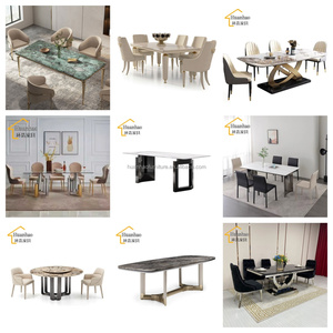 New Design clear Crayal <strong>Glass</strong> Top Rose Gold Metal Base <strong>Dining</strong> <strong>Table</strong> - Product Image 5