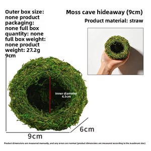 Caverna Nascondiglio in Muschio per Rettili, Umidificante, per Serpenti e Lucertole, Decorazione per Terrario, Casa Nascondiglio - Product Image 4