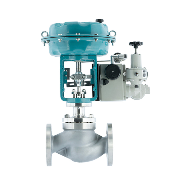 Wholesale Flow Control DN40 Ss304 Pneumatic Single Seated Valve Pneumatic Control Flange Globe Valves