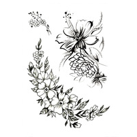 Autocollants de tatouage personnalisés en gros autocollants de tatouage de longue durée temporaires pour les autocollants de tatouage de papillon arrière