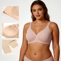 Nouvelle Arrivée 2026 – Soutien-gorge en gel uni sans couture, ajustable, push-up, sans armatures, pour usage quotidien, lingerie grande taille pour femme