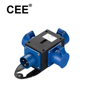 CEE Plug Adaptor 250V Multiple Socket Industrial 16a 3 Pin Socket Adaptor