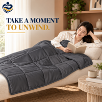 Selimut Terapi Tidur Berat Sensorik Bambu Abu-abu Mewah Oeko Tex, Berlapis, Empat Musim, untuk Anak-anak, Rumah, Rumah Sakit, Hotel, Piknik, Perjalanan